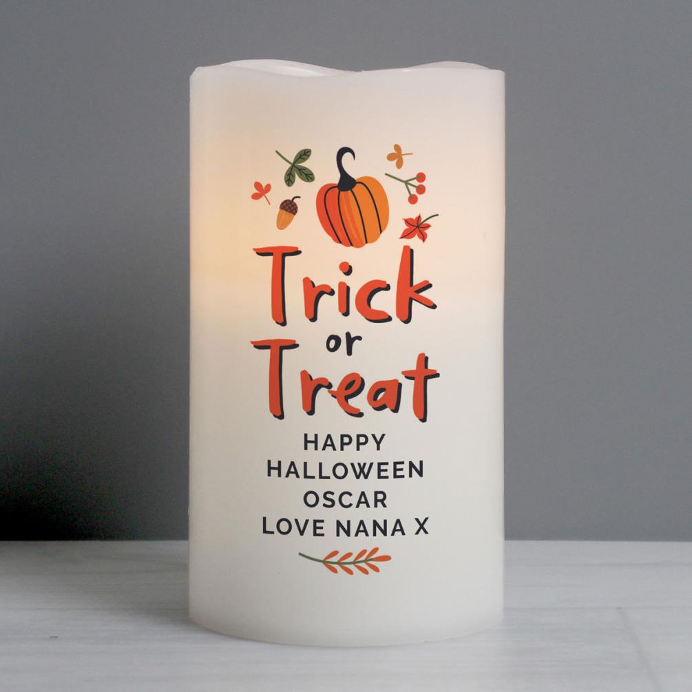 Personalised Trick or Treat LED Candle Extra Image 1